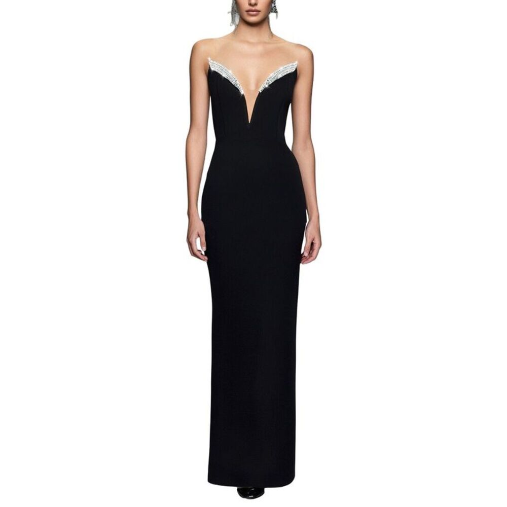 Camila Blanco Womens  Solid Maxi Dress